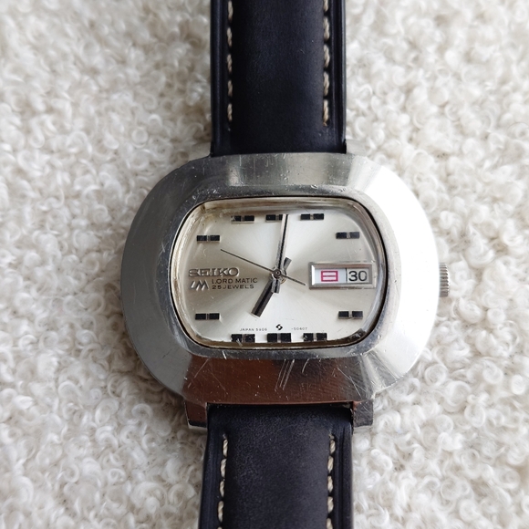 Seiko Lord Matic 25 Jewels Automatic “TV Dial” Vintage Watch Japan 1970s Rare - Picture 2 of 11